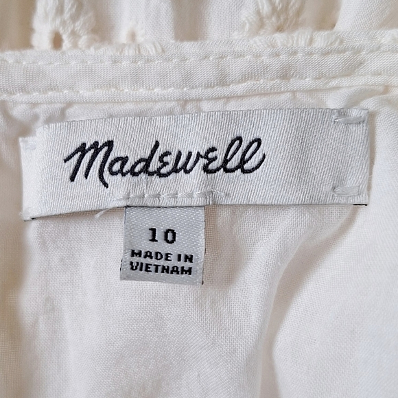 Madewell Petite Eyelet Tassel-Tie Mini Dress Coastal Cowgirl Cottagecore Boho 10 - Picture 8 of 9